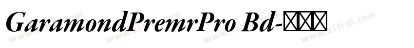 GaramondPremrPro Bd字体转换